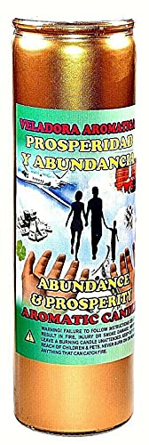 1 Piece Abundance & Prosperity Candle -PROSPERIDAD & ABUNDANCIA Cocktail Aromatic Gold