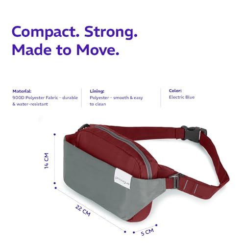 Image of Provogue Rover Waist Bag for Men & Women, Crossbody Waist Pouch with Zippered Compartments & Adjustable Strap,Multipurpose Fanny Pack for Travel & Outdoor Activities Chest Bag