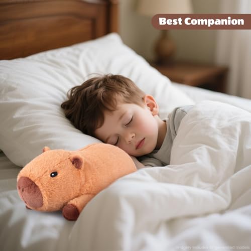 Image of SuzziPals Heatable & Coolable Cute Capybara Plush, Microwave Heating Pad Stuffed Animals for Soothing & Relaxation, Stuffed Capibara Plush Toys for Stress Relief, Capybara Gifts for Girls & Boy