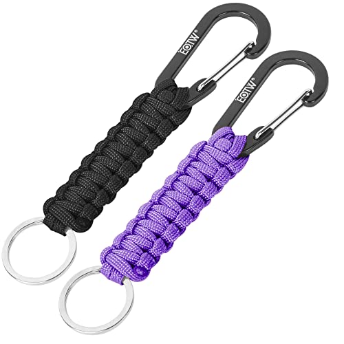 Eotw Carabiner Keychain, Small Carabiner Clip With Paracord Keychain Mini Aluminum D Ring Key Organizer #TOP28