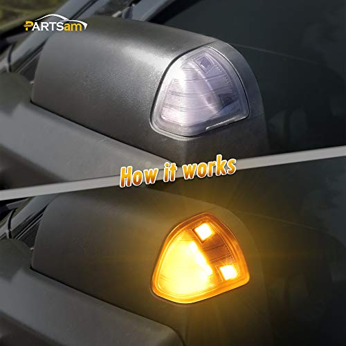 image for Partsam LED Side Mirror Turn Signal Light Left and Right Lamps Tow Lig