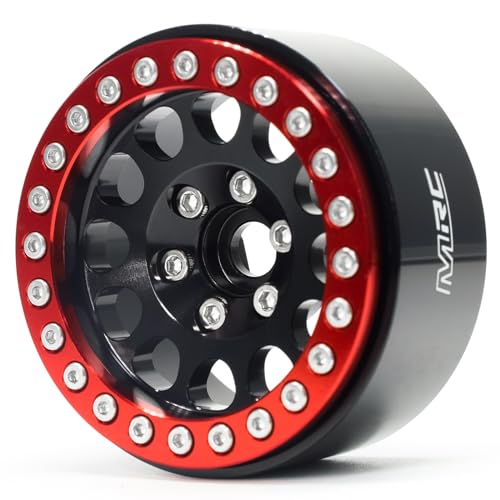 Roues 1:10 RC Crawler MRC BeadLock alu noir rouge pour modification de châssis TRX-4 et SCX10