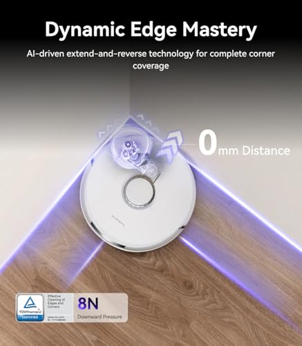 Image of NARWAL Freo Z10 Ultra Robot Vacuum and Mop Combo, Dual RGB Cameras and Chips, AI Avoidance, 8N Corner to Edge Deep Cleaning, Dry-Wet Separation, 18000Pa, Hot Water Wash & Self-Emptying, White