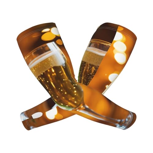 MyPiky Manicotti di raffreddamento della stampa della tazza di vino Maniche di raffreddamento Maniche del braccio di baseball Maniche del sole per le donne degli uomini
