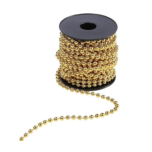 Goldene Weihnachtsperlenkette, Christbaumschmuck aus Kunststoff,...