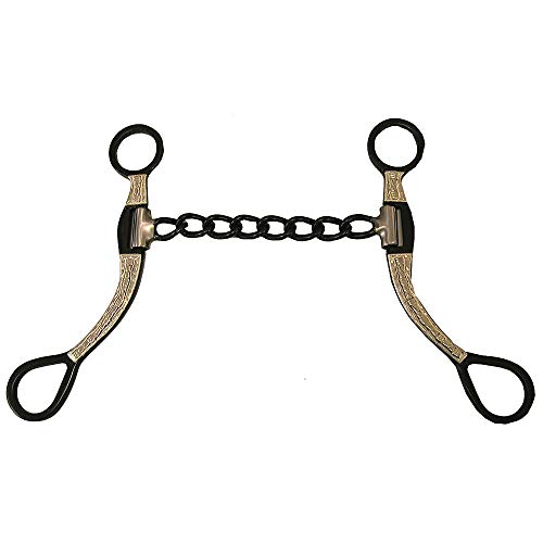 Coronet Chain Mouth Snaffle Bit with Black Antique Finish