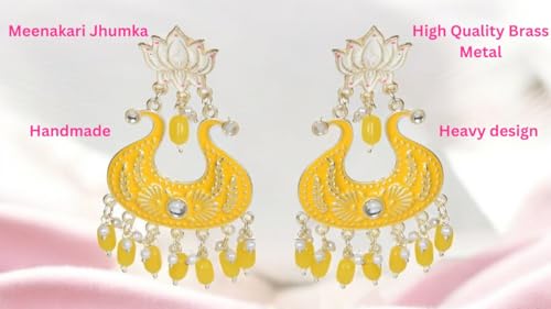 Image of Nilu's Collection Handmade Antique Designer Floral Jhumka for Women & Girls | Made of Brass | Any occasion, festival, function