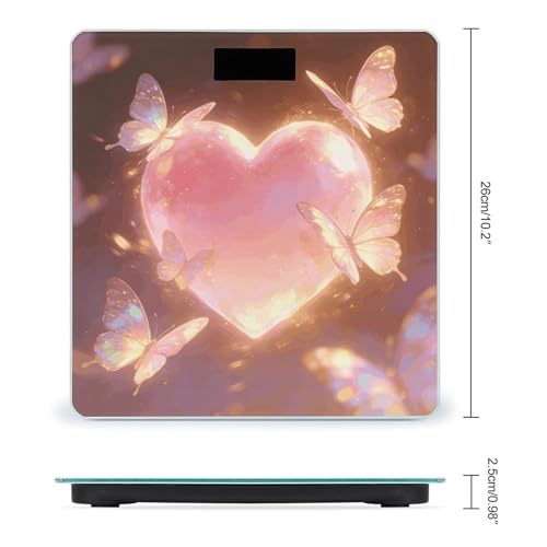 Báscula digital de baño Heart Flutters Butterfly con sensores precisos miniatura 2