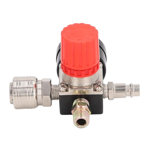 QANYEGN Air Compressor Regulator, Air Compressor Pressure Regulator, 4 Holes 0 to 180PSI Air Compressor Pressure Regulator with Guage