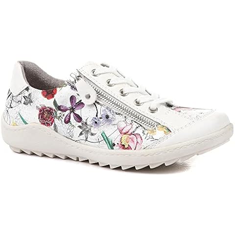 Pavers Womens Trainers in Wider D/E fit from These Skechers Shoes Feature Inside zips That Ensure Easy Access Ideal for Casual wear | WBINS37057 | 323 462 - White-Floral Size 4 UK Cover