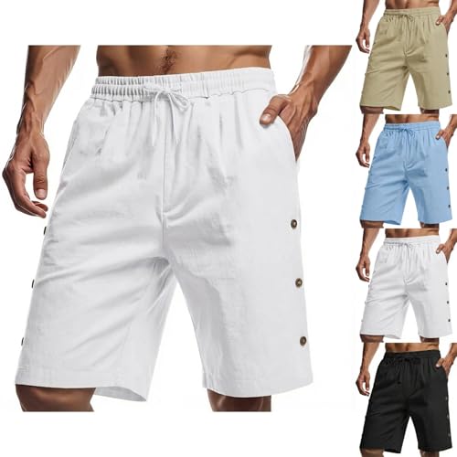 Short ample homme en lin léger avec cordon de serrage réglable - 5