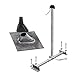 Produktbild Premium X Basic Dachsparrenhalter-Montageset 100cm Mast Sparrenhalter für Satellitenschüssel SAT-Antenne Montagezubehör
