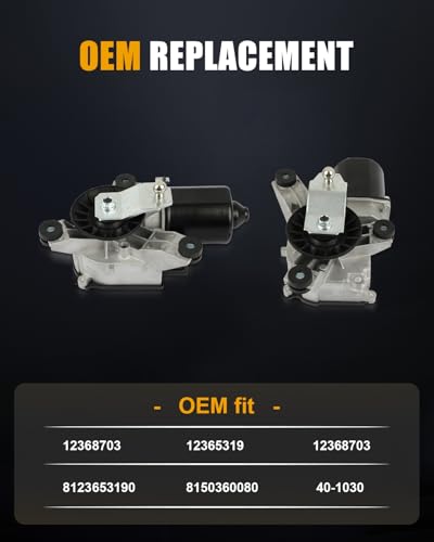 Image of ROADFAR Front Windshield Wiper Motor Fit for Chevrolet for S10 1998-2004 | For Chevrolet For Blazer|For GMC For Jimmy For Sonoma 1998-2004|For Isuzu|For Oldsmobile|Replace 40-1030|85-1030|5 Pins