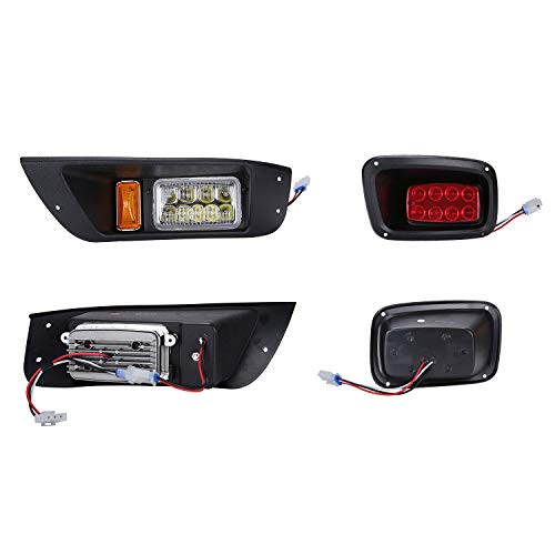 10L0L Golf Cart Led Headlights And Tail Light Kits For Ezgo Txt 1996-2013 Gas & Electric Carts, 12V Street Legal Lights Kit With Turn Signal Wiring Harness #TOP1