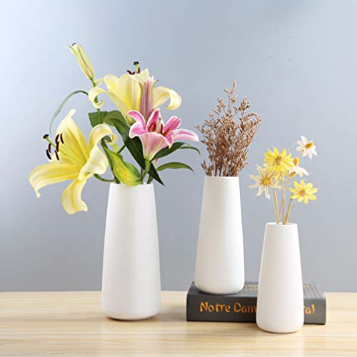ULTNICE Vaso de cerâmica minimalista moderno, vaso floral nórdico vaso de flores ornamentos de mesa