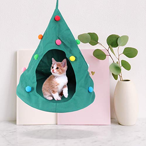 PretyzOOM Casa de Gatos Árvore de Natal Triângulo Cama Cama Gato Inverno Pet Gato Caverna Cama Quent