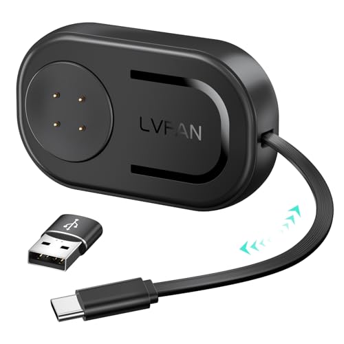 LVFAN Pixel Watch 3/2&Fitbit Versa 4/ Sense 2用 充電器 引き込み式 充電ケーブル USB C&USB A デュアルポート用 充電器 Google Pixel Watch 3/2&Fitbit Versa 4 3