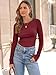 AUTOMET Womens Long Sleeve Shirts Tops Blouses Fall Fashion Ribbed Knit Casual Tshirts Trendy Cute Workout Clothes Wine Red L
