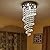 Elegance Spiral Chandelier for Dining Area, Modern Swirl Raindrop Chandelier Light Fixture for Foyer Hallway Crystal Chandeliers for High Ceilings, Modern Hanging Light D15 x H31 of CRYSTOP