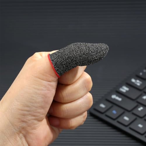 Image of TOCOL for 10 Pieces Gaming Finger Sleeves Perfect Touchscreen Glide Thumb Sleeve for Mobile Games