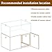 LINLAN Aluminum Aquarium Tool Holder - Fish Tank Accessories Organizer for Rimless Aquariums, Maintenance Tools, Tweezers, Tongs, Water Plants Accessories & Aquarium Supplies（Silver）