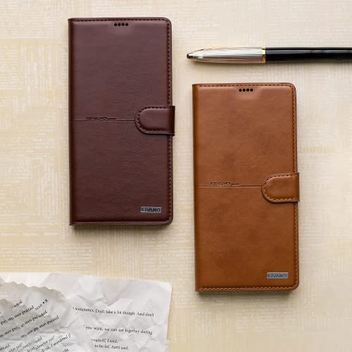 Image of KIVANO Compatible with Apple iPhone 12 Pro Max Flip Cover | Leather Finish | Inside Pockets & Inbuilt Stand | Shockproof Wallet Style Magnetic Closure Back Cover Case
