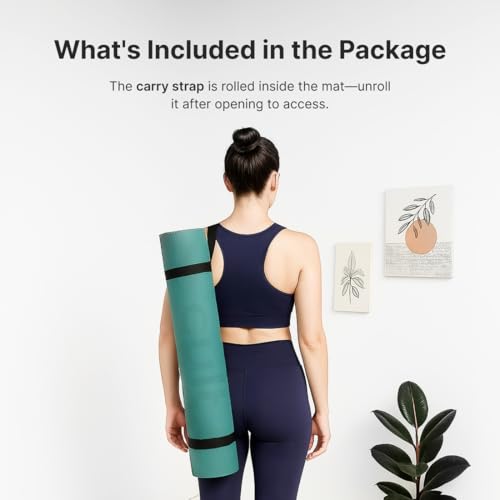 Image of Cult Yoga Mat EVA 5mm with Carry Strap - Non-Slip, Cushioned, Sweat-Resistant, Eco-Friendly Workout Mat for Home Gym & Fitness - Sage Green
