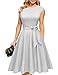 DRESSTELLS Cocktailkleider für Damen Hochzeitsgäste 2025 Sparkly Holiday Prom Party Kleid, Pailletten Aline Modest Mother of Bride Midi Kleid Glitter Burgundisch XL