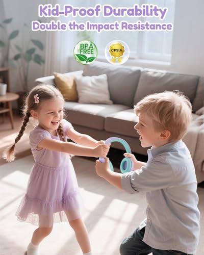 Acer OHR668 Wireless Kids Headphones (Purple/Green) — 85/94dB Safe, 60-Hour Battery — view 3