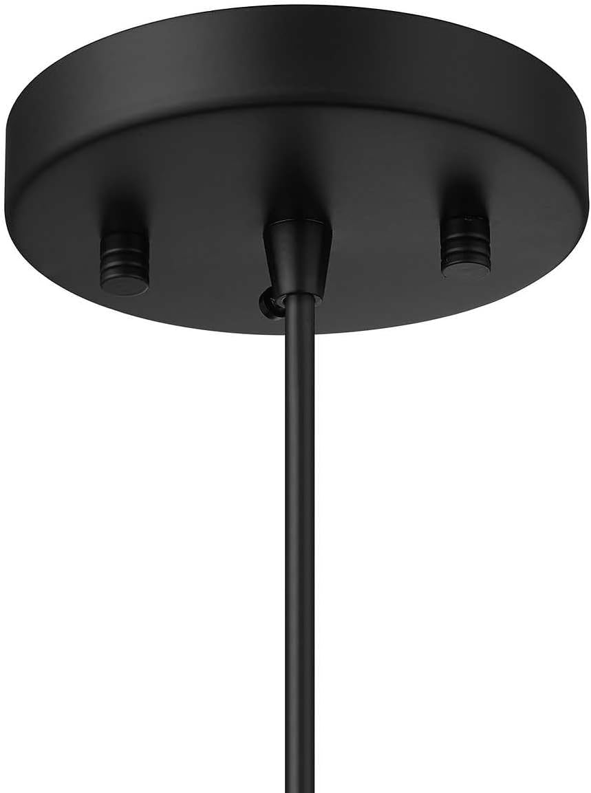 Matte Black Glass LED Pendant Light