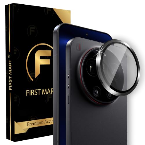 Image of FIRST MART Black Camera Ring Guard Protector for Xiaomi 17 Ultra | Tempered Glass with Metal Alloy Rings, HD Clear, Scratch Resistant, Case-Friendly | Pack of 1