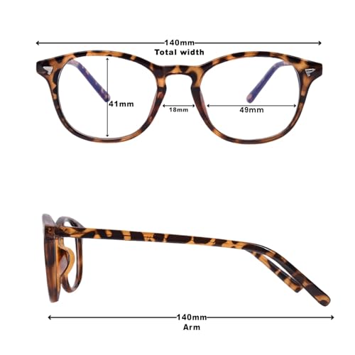 Image of IFLASH Blue Light Blocking Glasses Gaming Filter Transparent Round Eyeglasses for Eye Protection Men Women, Computer /Tablet /Laptop /Mobile /TV, Anti-blue & Anti eyestrain
