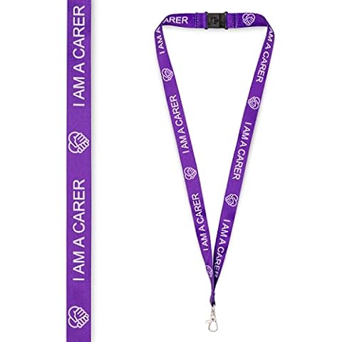 I Am A Carer Lanyard Carer Appreciation Awareness NHS Care Worker Community (Purple) Cover