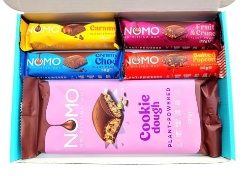 NOMO Chocolate Selection Hamper Gift Box | Cookie Dough | Free From Gluten Free Dairy Free Egg Free Nut Free Vegan & Vegetarian | Hamper Exclusive To INTERGALACTIC SWEETS