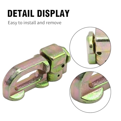 Vkinman Pacote com 10 peças de encaixe duplo de trilho L, pontos de ancoragem de amarração instantân