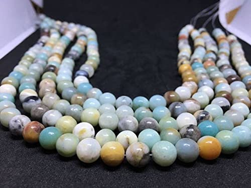 Perles en amazonite de 8mm LKBEADS au poli miroir pour joaillerie