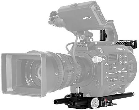 JTZ DP30 15mm Rail Rod Base plate Bridge Support Rig for SONY FS7 PXW-FS7 FS5 blackmagic URSA Mini Camera with JTZlink, Compatible with VCT-U14