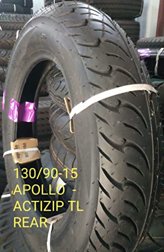 Image of Apollo tyres Actizip R5 130 /90-15 Tubeless Rear Tyre, Rear.