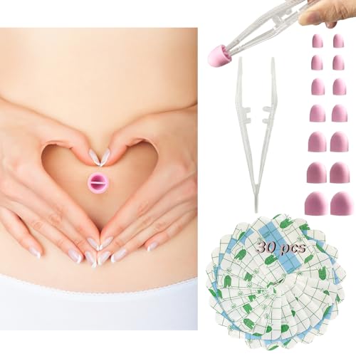 Patented 14PCS Belly Button Plug Post Tummy Tuck & Liposuction Recovery Shaper, Soft and Comfortable Belly Button Retainer