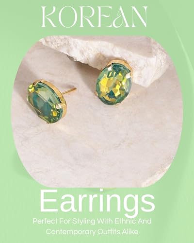 Image of Mansiyaorange Chunky Earrings Tops Stud For Women & Girls