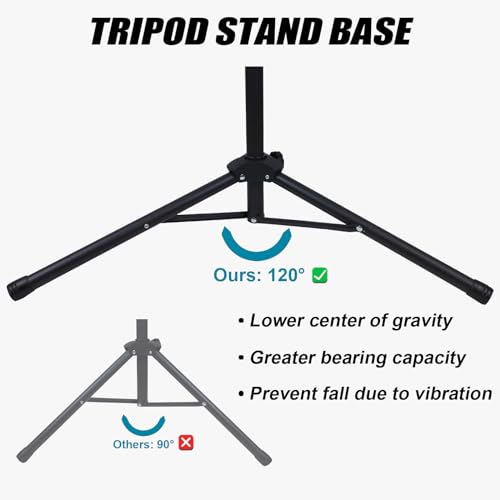 image for GLEAM Microphone Stand for Light Microphone under 1 LB - Tripod Boom A