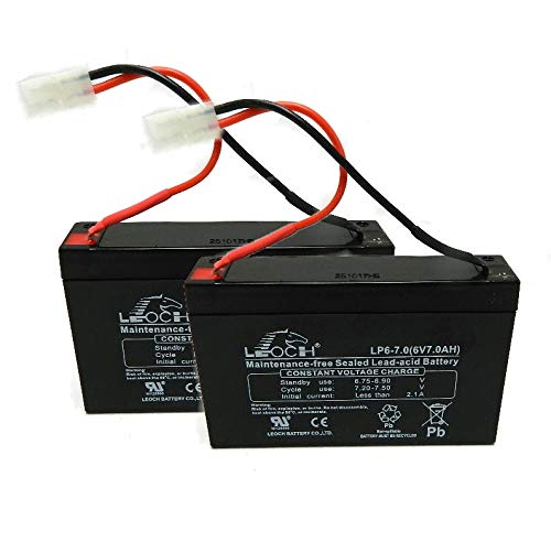 2 x Microcat Bait Boat Batteries 6 Volt 7AH with Leads