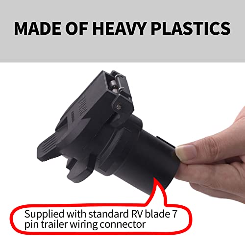 Mrelc Uscar To Rv 7 Way Trailer Plug Adapter, Twist Lock 7 Way Plug Compatible With Silverado Chevy Gm Model Oem Style-Factory Tow Package And Uscar Socket Required #TOP4