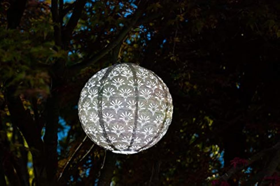 Allsop Soji Stella - Deco Globe - 12 Outdoor Solar Lantern -White