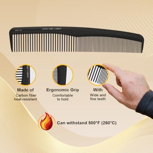 Peine multifunción de fibra de carbono resistente al calor miniatura 5