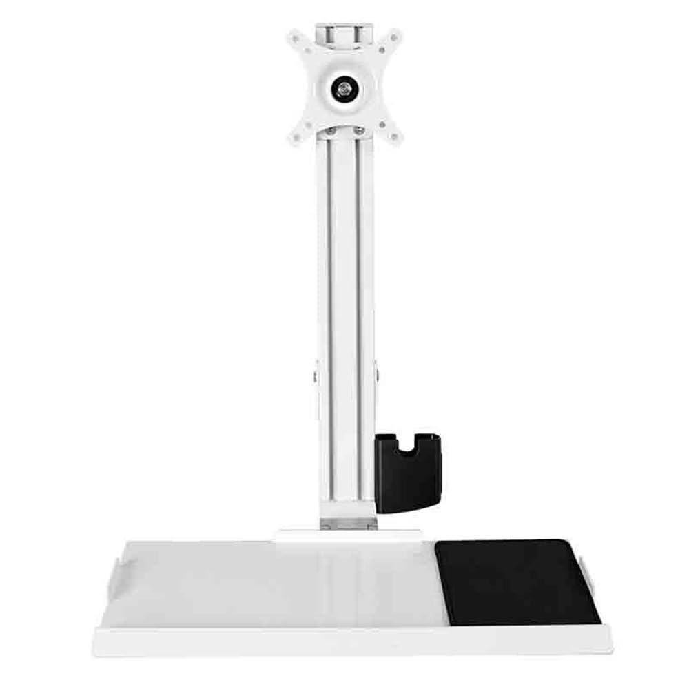 Supporto da Parete per Monitor da Ufficio con Braccio A Doppia Sezione E Vassoio Integrato, Adatto A Schermi da 15 A 27 Pollici. Accessori da Scrivania.