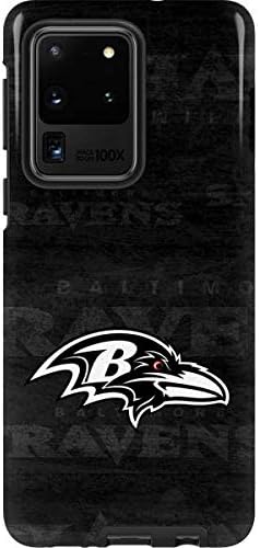 Skinit Pro Phone Case Compatible with Galaxy S20 Ultra 5G - Officially Licensed NFL Baltimore Ravens Zone Block Design