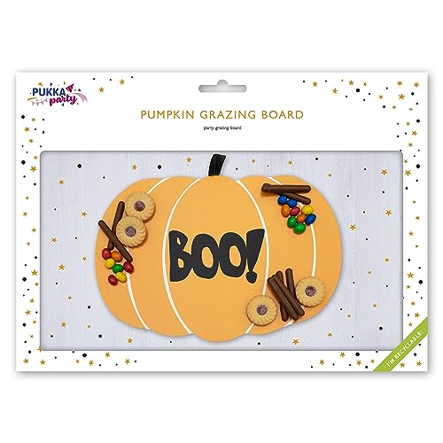 PUKKA party Pumpkin Grazing Board, Fold-Out Decorative Card Platter for Snacks Hors D’oeuvres - Image 2