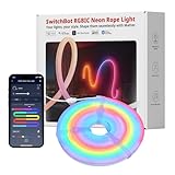 Intégrée à l'écosystème SwitchBot: Améliorez votre maison connectée en associant la Corde lumineuse néon RGBIC à d'autres appareils SwitchBot. Synchronisez-la avec le SwitchBot Lampadaire RGBICWW pour un éclairage coordonné entre différentes pièces et créez des effets d'ambiance immersifs dans toute votre habitation.