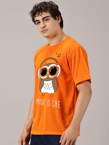 Image of RodZen Oversized | Loose Fit | Half Sleeves Cotton Blend Round Neck T-Shirt for Men